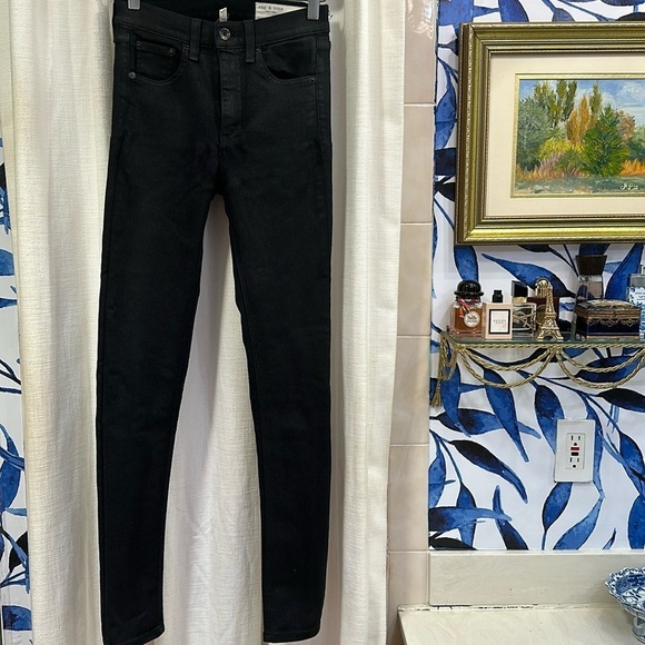 rag & bone Denim - Women Rag & Bone Black High Rise Skinny Jeans Size 25